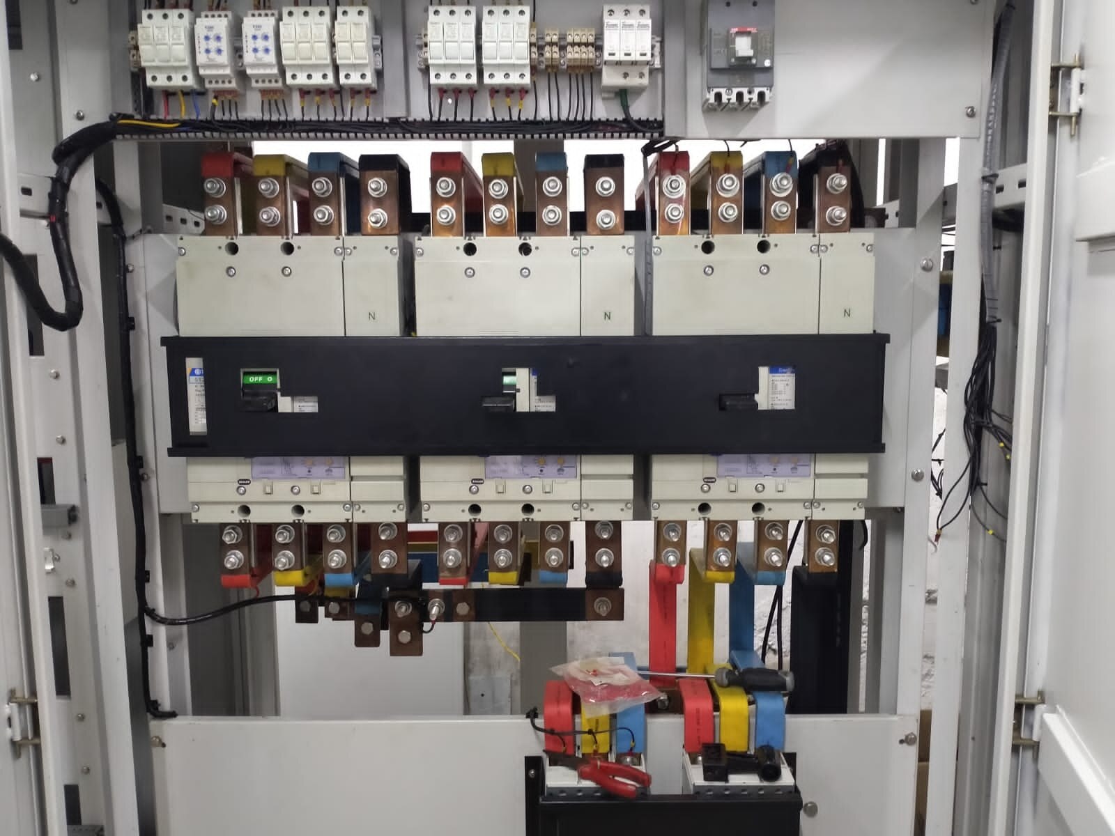 Electrical control cabinet with indicators and controls